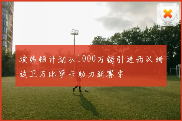 埃弗顿计划以1000万镑引进西汉姆边卫万比萨卡助力新赛季